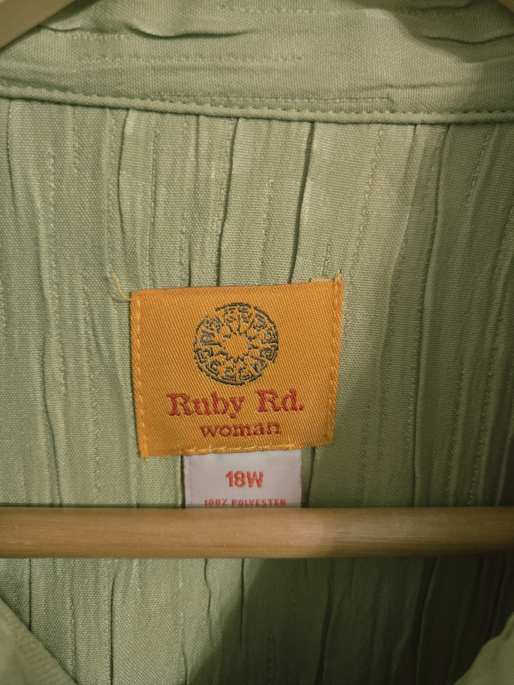 Ruby Road Light Green Crinkled Button-Up Jacket Size 18W - Picture 7 of 8